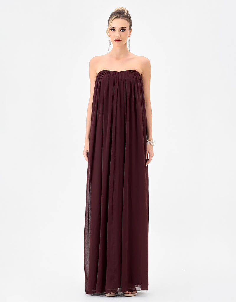 KATHLYN STRAPLESS CHIFFON GOWN B85D0404
