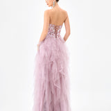 FAITH SHEER FRILL GOWN B85D0406