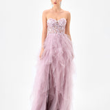 FAITH SHEER FRILL GOWN B85D0406
