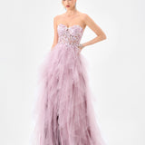FAITH SHEER FRILL GOWN B85D0406