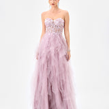 FAITH SHEER FRILL GOWN B85D0406