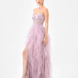 FAITH SHEER FRILL GOWN B85D0406