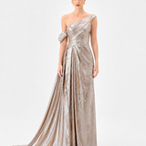 GINNIE DRAPED SASH GOWN B85D0511