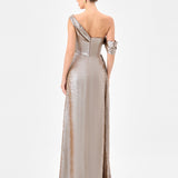 GINNIE DRAPED SASH GOWN B85D0511