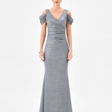 CARMELA V NECK GOWN B85D0607