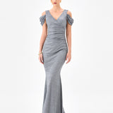 CARMELA V NECK GOWN B85D0607