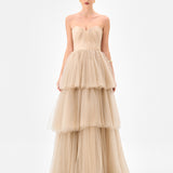 NADYA TIERED TULLE GOWN B85D0612
