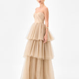 NADYA TIERED TULLE GOWN B85D0612