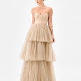 NADYA TIERED TULLE GOWN B85D0612