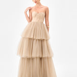NADYA TIERED TULLE GOWN B85D0612