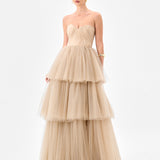 NADYA TIERED TULLE GOWN B85D0612