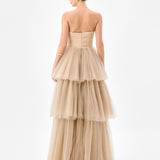NADYA TIERED TULLE GOWN B85D0612
