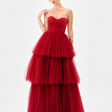 NADYA TIERED TULLE GOWN B85D0612