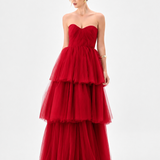 NADYA TIERED TULLE GOWN B85D0612