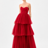 NADYA TIERED TULLE GOWN B85D0612