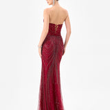 CHLOEISSE STRAPLESS SEQUIN GOWN B85D0614