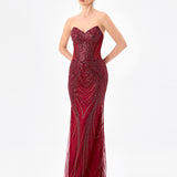 CHLOEISSE STRAPLESS SEQUIN GOWN B85D0614
