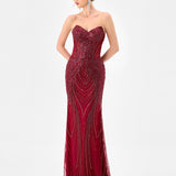 CHLOEISSE STRAPLESS SEQUIN GOWN B85D0614