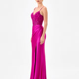KATY HIGH SPLIT GOWN B85D0615
