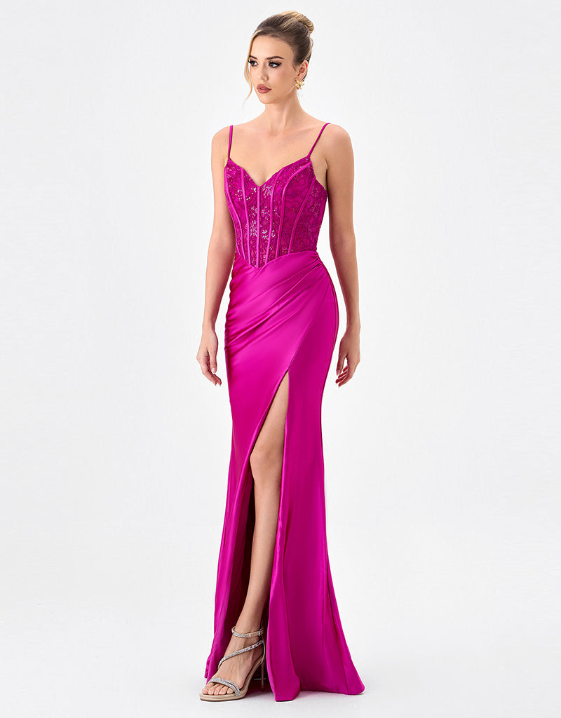 KATY HIGH SPLIT GOWN B85D0615