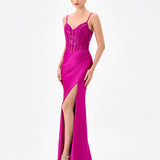 KATY HIGH SPLIT GOWN B85D0615