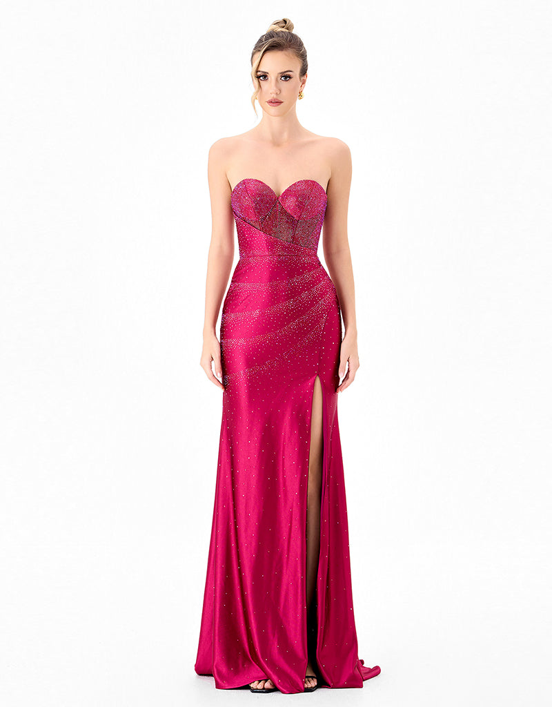 AMELYA SWEETHEART FISHTAIL GOWN B86D07100
