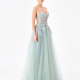 SHONDA APPLIQUED TULLE BALLGOWN B86D07115