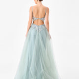 SHONDA APPLIQUED TULLE BALLGOWN B86D07115