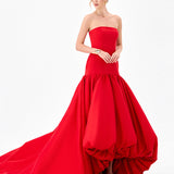 ALLEGRA STRAPLESS BALLOON GOWN B86D0711