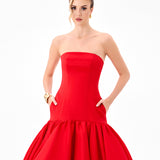 ALLEGRA STRAPLESS BALLOON GOWN B86D0711