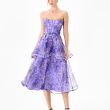 HARLUX TIERED STRAPLESS MIDI B86D0722