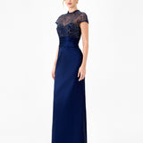 VEENA SHEER ILLUSION GOWN B86D0735
