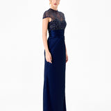 VEENA SHEER ILLUSION GOWN B86D0735