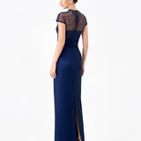 VEENA SHEER ILLUSION GOWN B86D0735