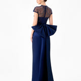 VEENA SHEER ILLUSION GOWN B86D0735