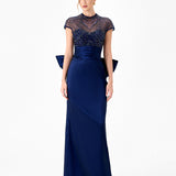 VEENA SHEER ILLUSION GOWN B86D0735