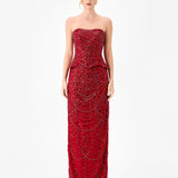 RUZY PEPLUM SEQUIN GOWN B86D0736