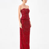 RUZY PEPLUM SEQUIN GOWN B86D0736