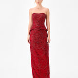 RUZY PEPLUM SEQUIN GOWN B86D0736