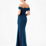 TULISA OFF SHOULDER GOWN B86D0737NS