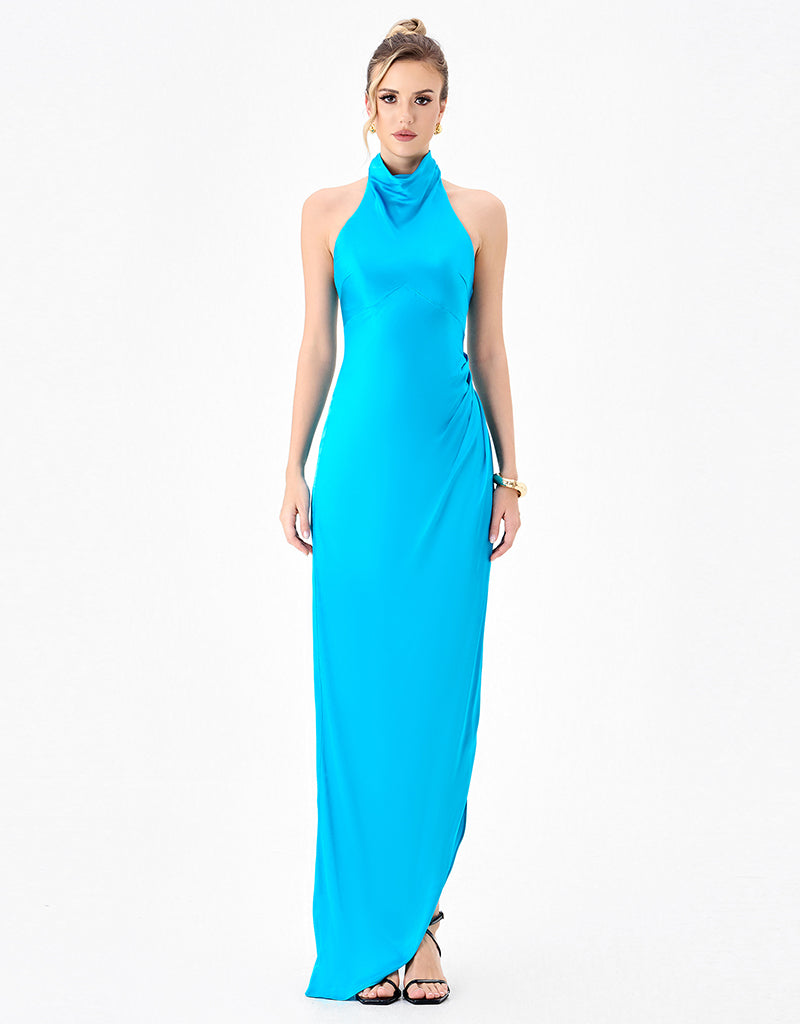 AALIYAH HIGH NECK COWL GOWN B86D0746
