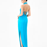 AALIYAH HIGH NECK COWL GOWN B86D0746
