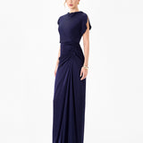 RASMI RUCHED SATIN GOWN B86D0747
