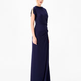 RASMI RUCHED SATIN GOWN B86D0747