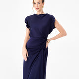 RASMI RUCHED SATIN GOWN B86D0747