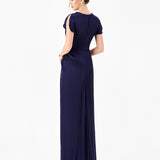 RASMI RUCHED SATIN GOWN B86D0747