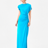 RASMI RUCHED SATIN GOWN B86D0747