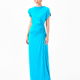 RASMI RUCHED SATIN GOWN B86D0747