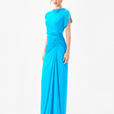 RASMI RUCHED SATIN GOWN B86D0747