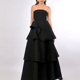 KRISTA STRAPLESS TIERED GOWN B70D33L